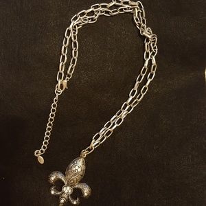 Silver Fleur de lis Necklace